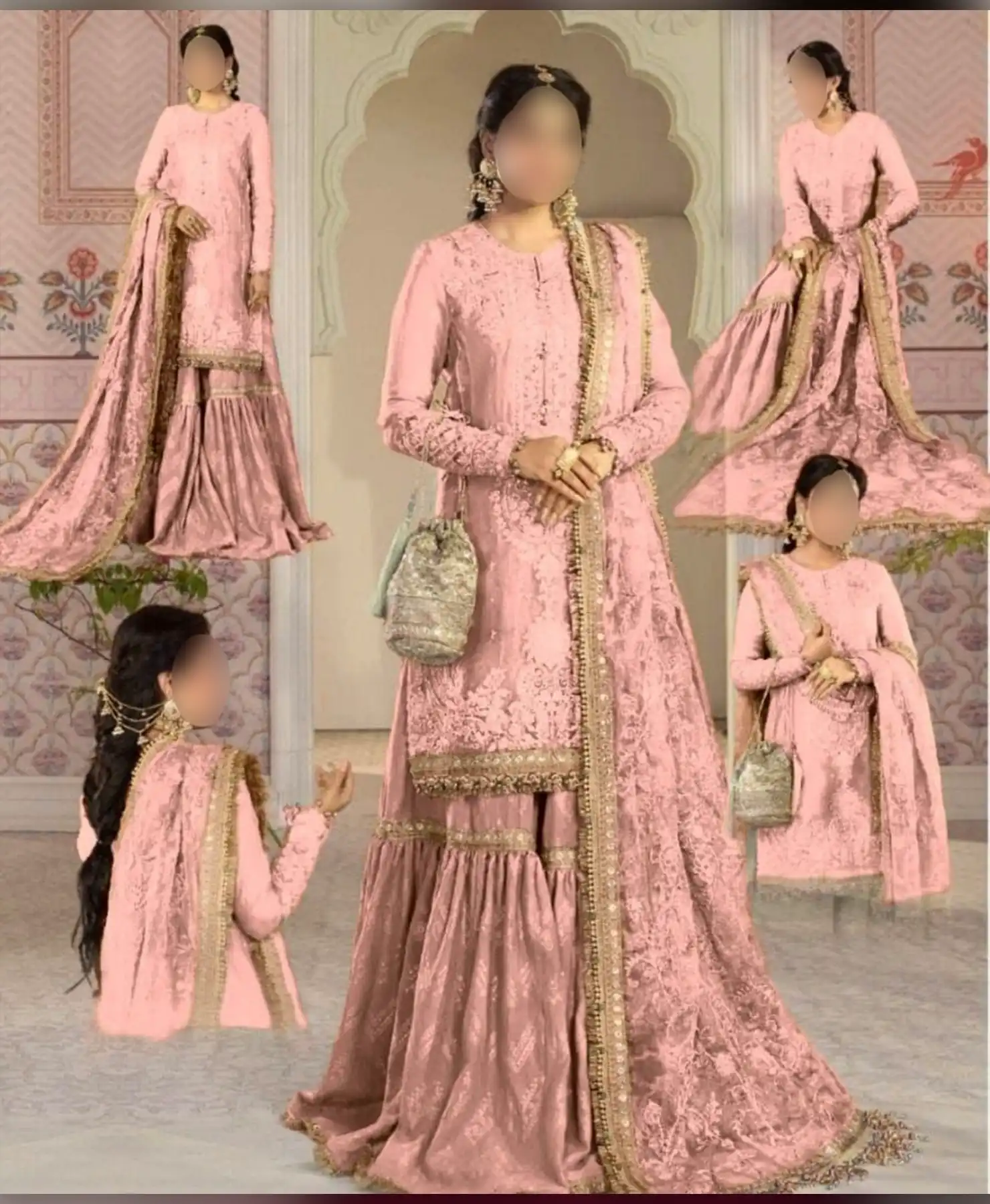 Aaiza Pink Gharara by Nayab Fashion Bridal Dress Ladies Fashion Women Clothing Casual Dress