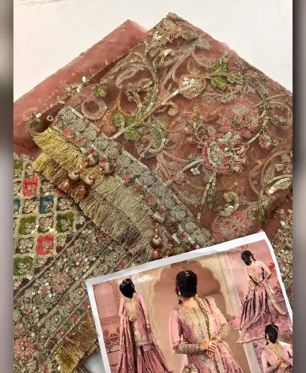 Aaiza Pink Gharara - Image 3