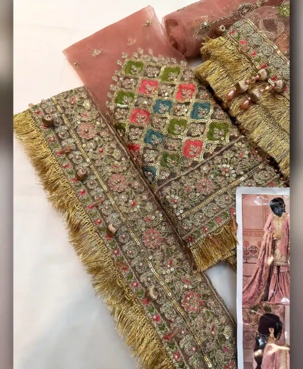 Aaiza Pink Gharara - Image 4
