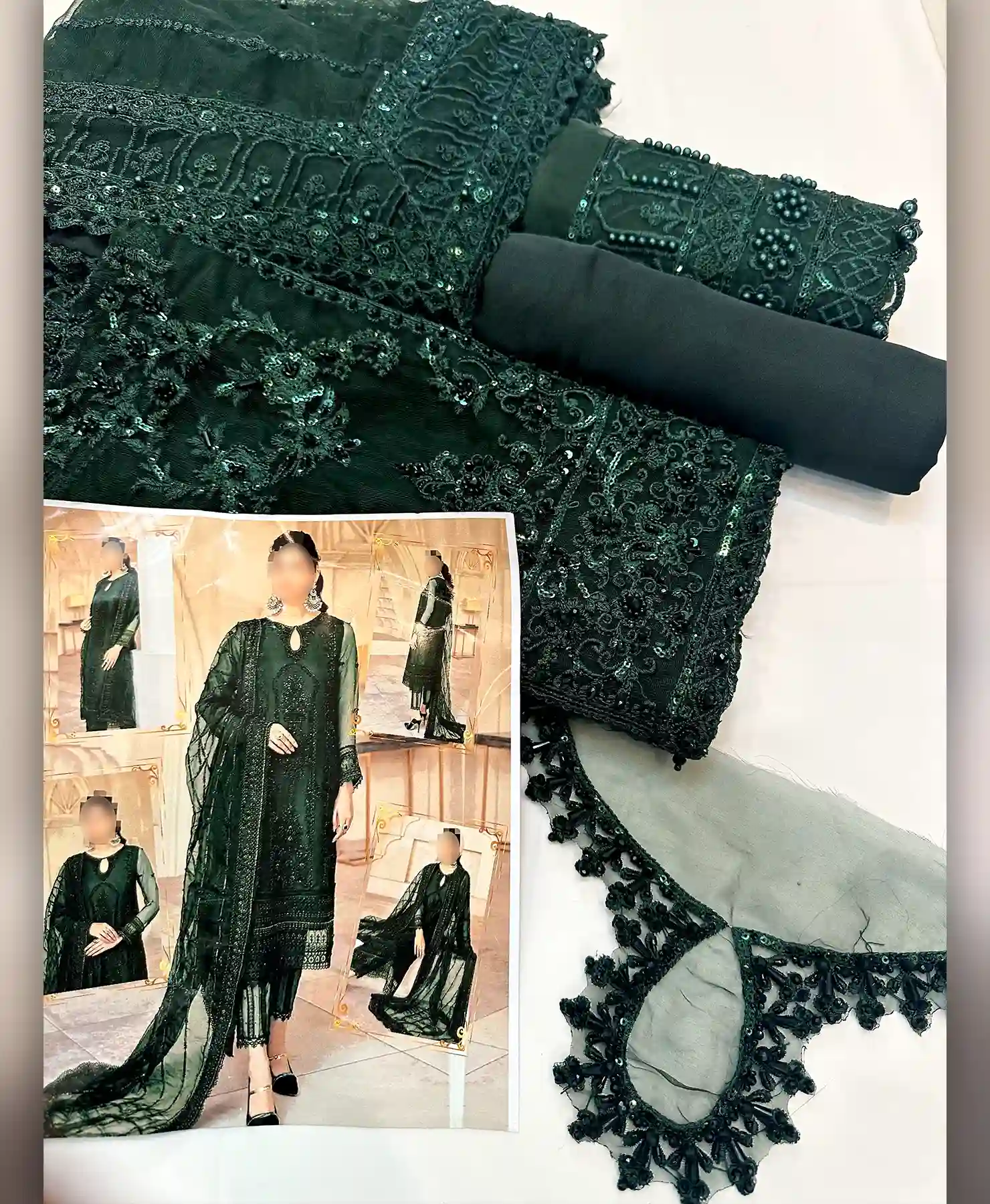 Bottle Green by Nayab Fashion Bridal Dress Ladies Fashion Women Clothing Casual Dress