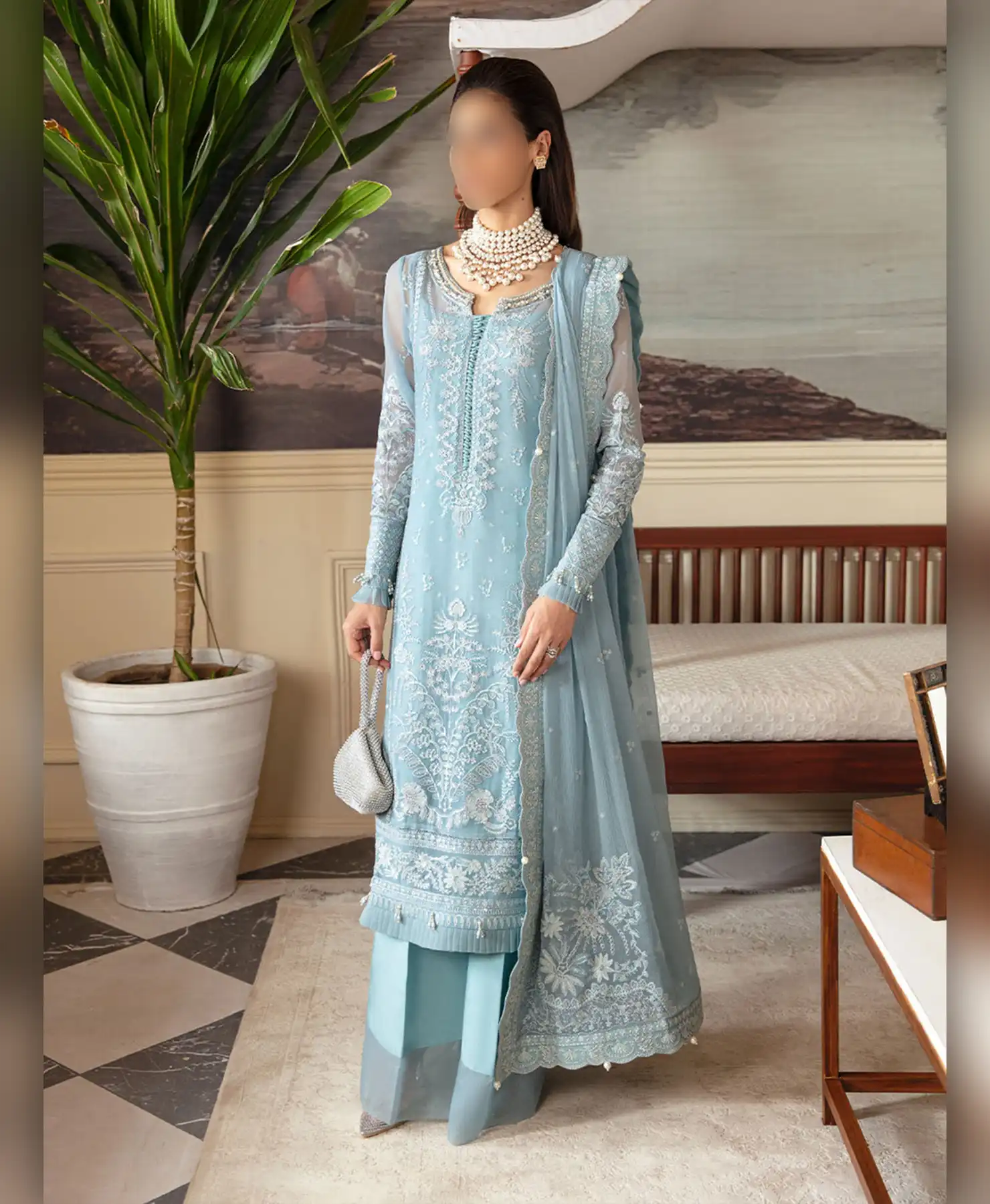 Flossie Sky by Nayab Fashion Bridal Dress Ladies Fashion Women Clothing Casual Dress
