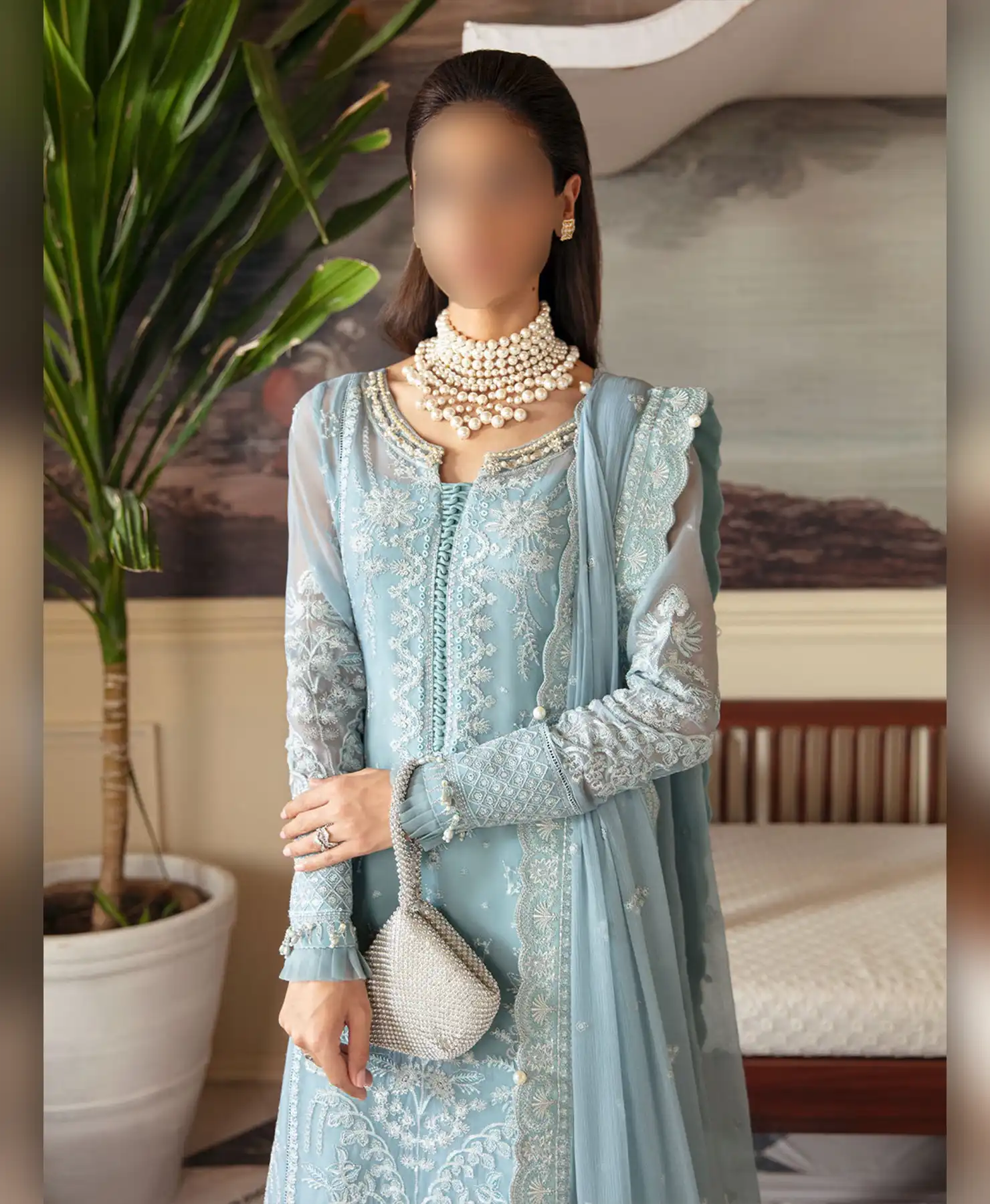 Flossie Sky by Nayab Fashion Bridal Dress Ladies Fashion Women Clothing Casual Dress