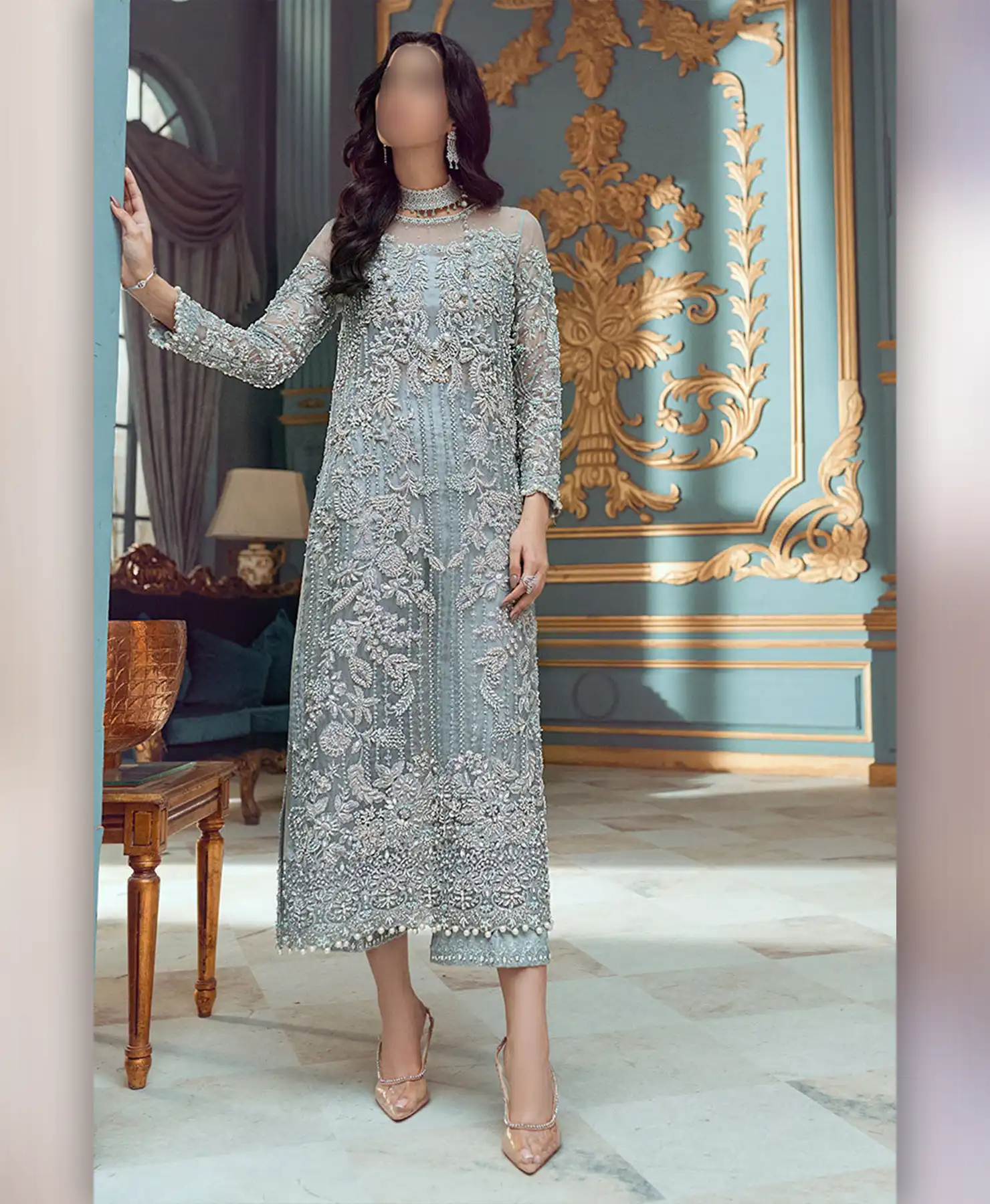 Glacier Grey by Nayab Fashion Bridal Dress Ladies Fashion Women Clothing Casual Dress