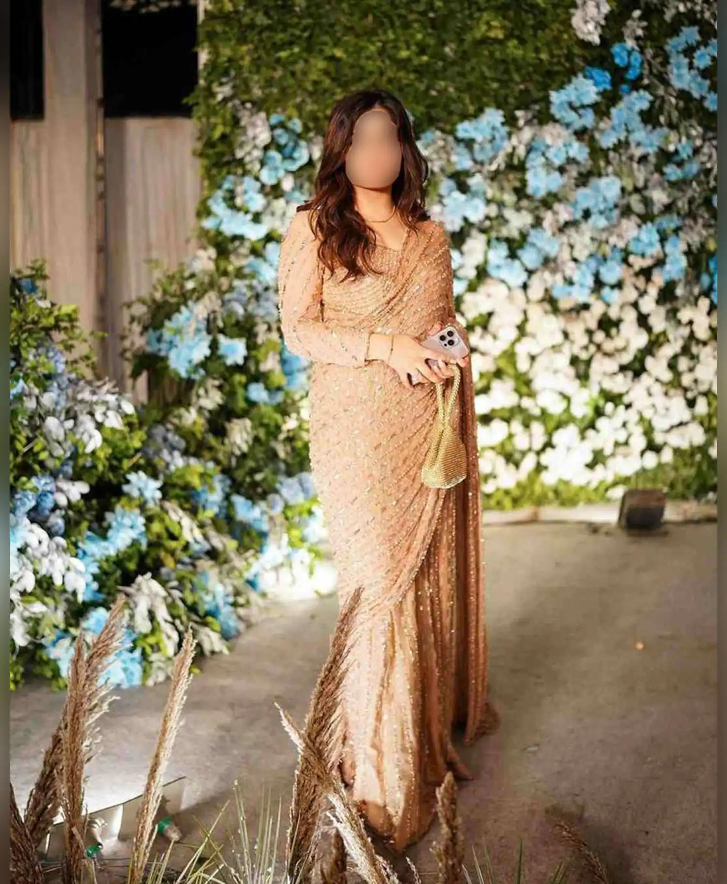 Golden Pearl Saree by Nayab Fashion
