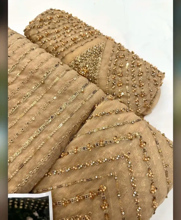Golden Pearl Saree - Image 5