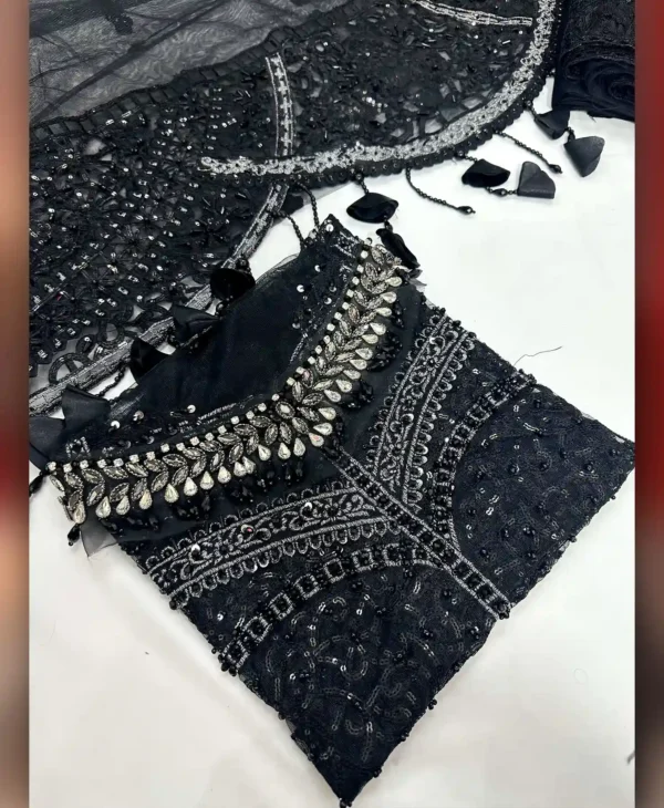 Royal Black Saree - Image 5
