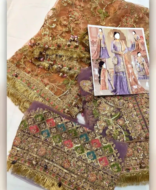 Aazia Purple Gharara - Image 3