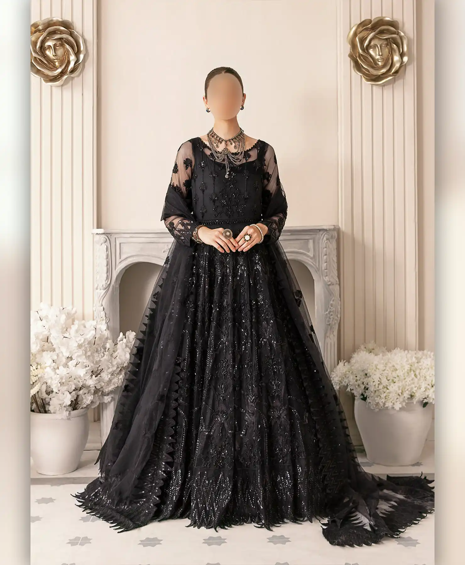 Black Beauty by Nayab Fashion Bridal Dress Ladies Fashion Unstitched Women's Clothing