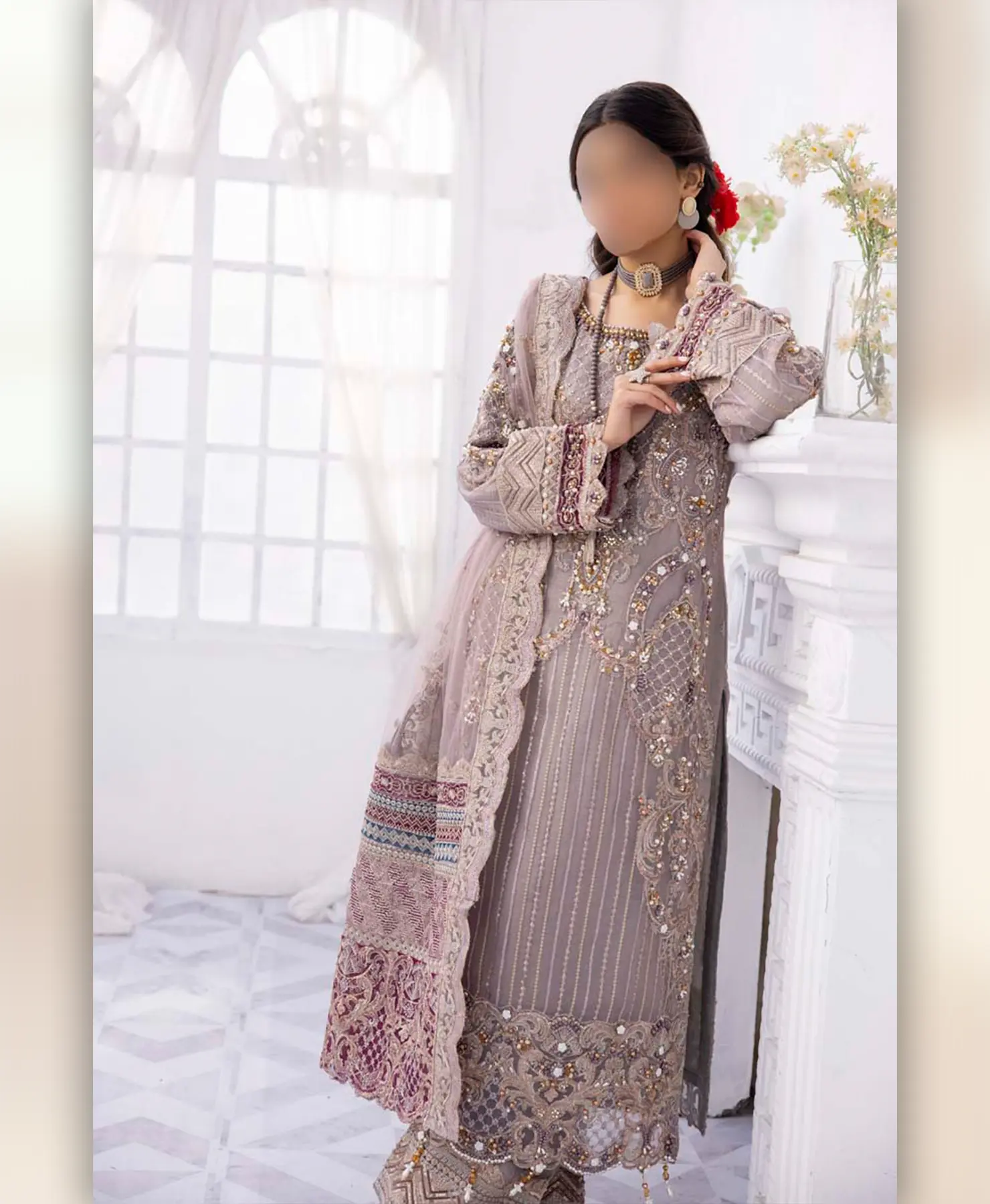 Glossy Purple by Nayab Fashion Bridal Dress Ladies Fashion Unstitched Women's Clothing