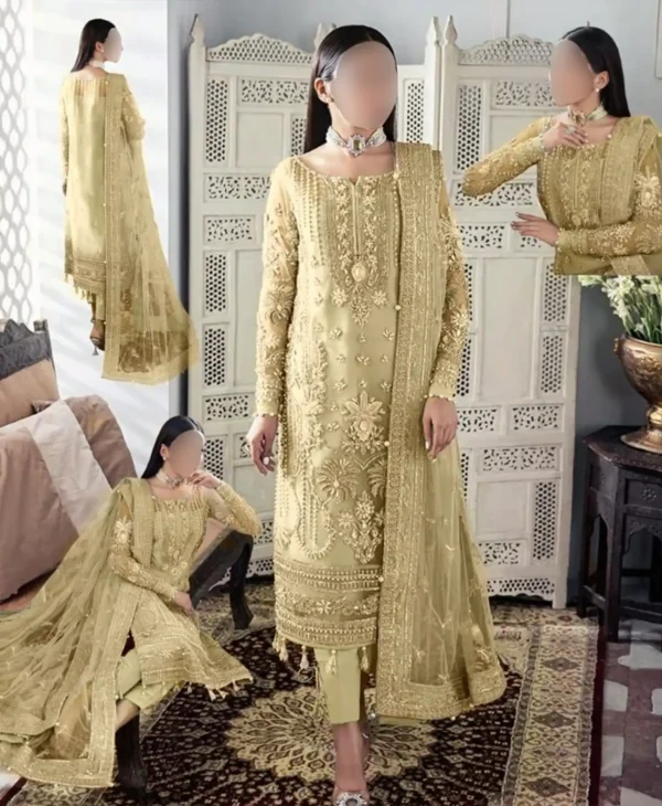 Gulal Mate Gold by Nayab Fashion Bridal Dress Ladies Fashion Unstitched Women's Clothing