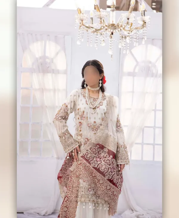 Milky White by Nayab Fashion Bridal Dress Ladies Fashion Unstitched Women's Clothing