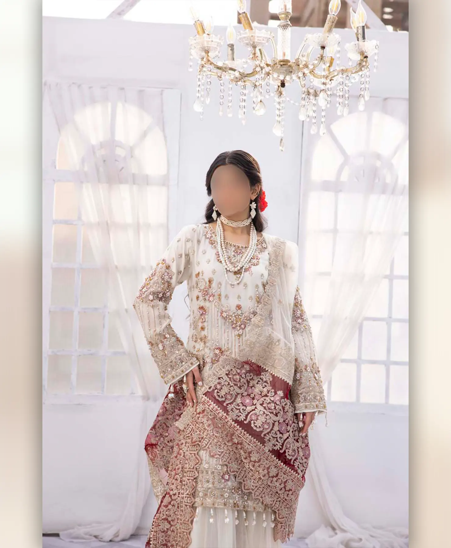 Milky White by Nayab Fashion Bridal Dress Ladies Fashion Unstitched Women's Clothing
