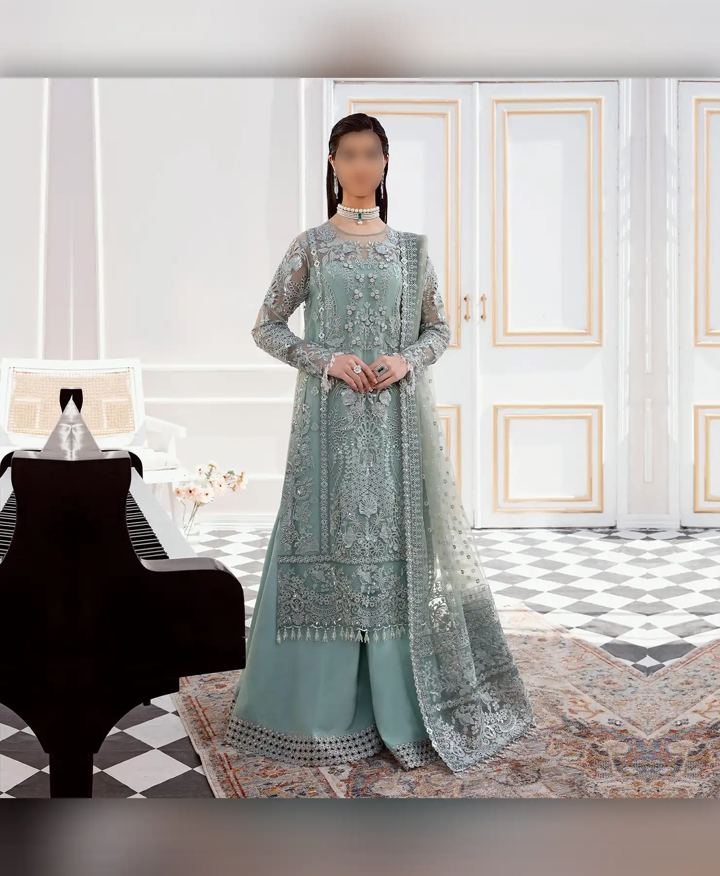 Mint Fusion by Nayab Fashion Bridal Dress Ladies Fashion Unstitched Women's Clothing
