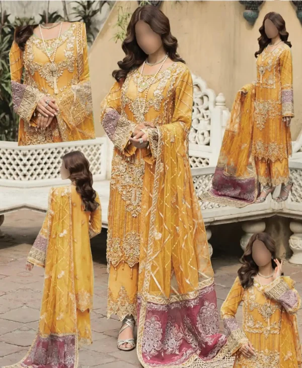 Mustard Marine by Nayab Fashion Bridal Dress Ladies Suit Women Fashion