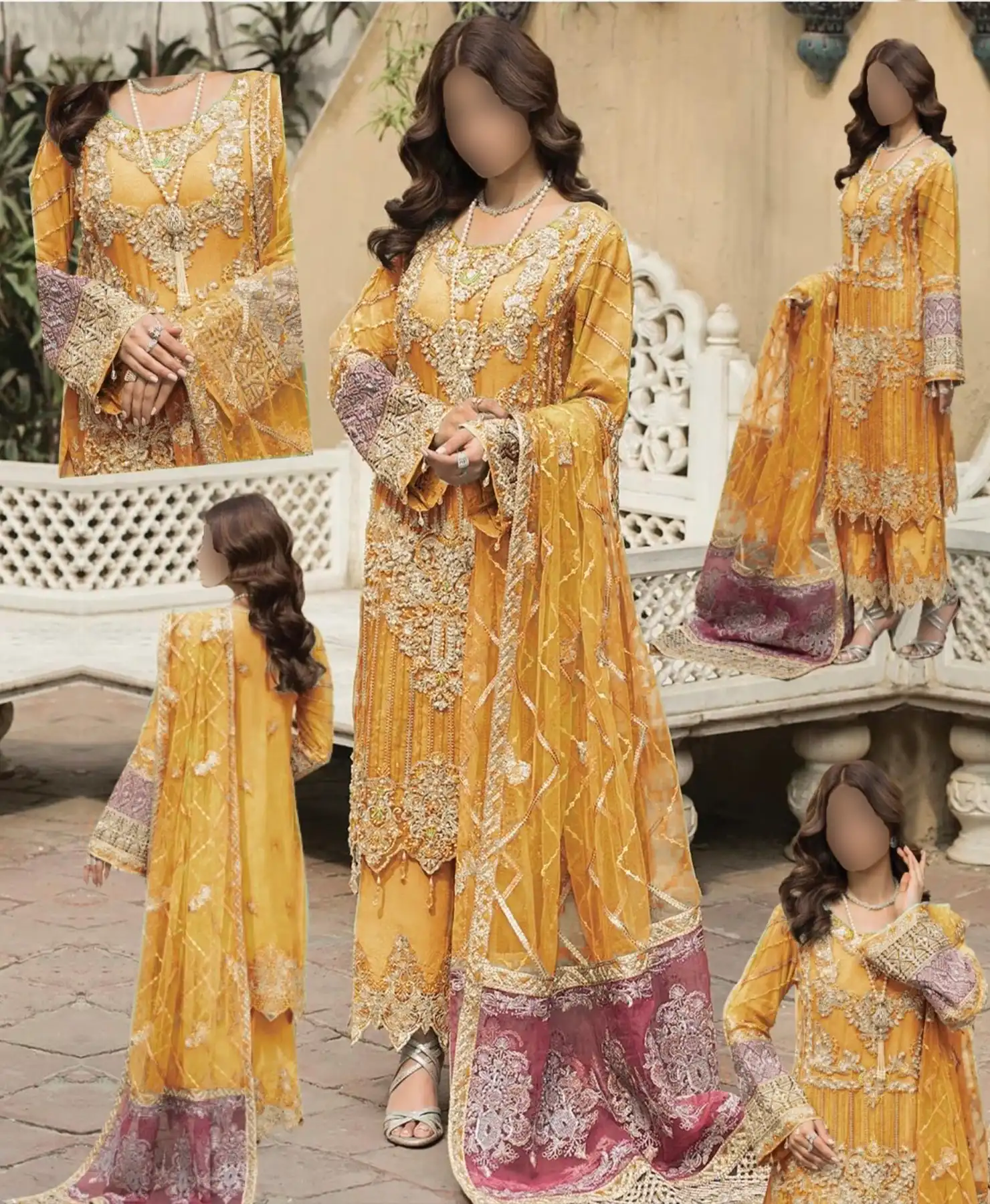 Mustard Marine by Nayab Fashion Bridal Dress Ladies Suit Women Fashion