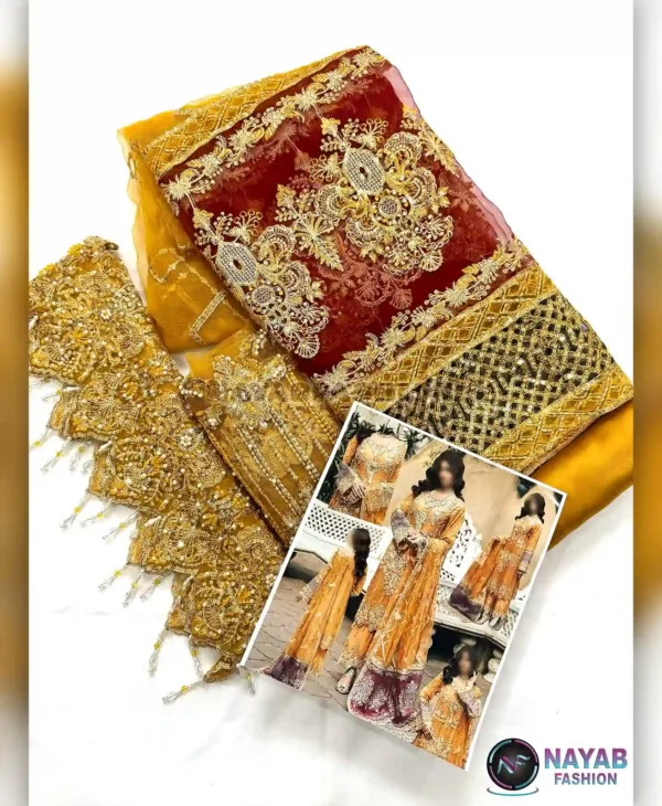 Mustard Marine by Nayab Fashion Bridal Dress Ladies Suit Women Fashion