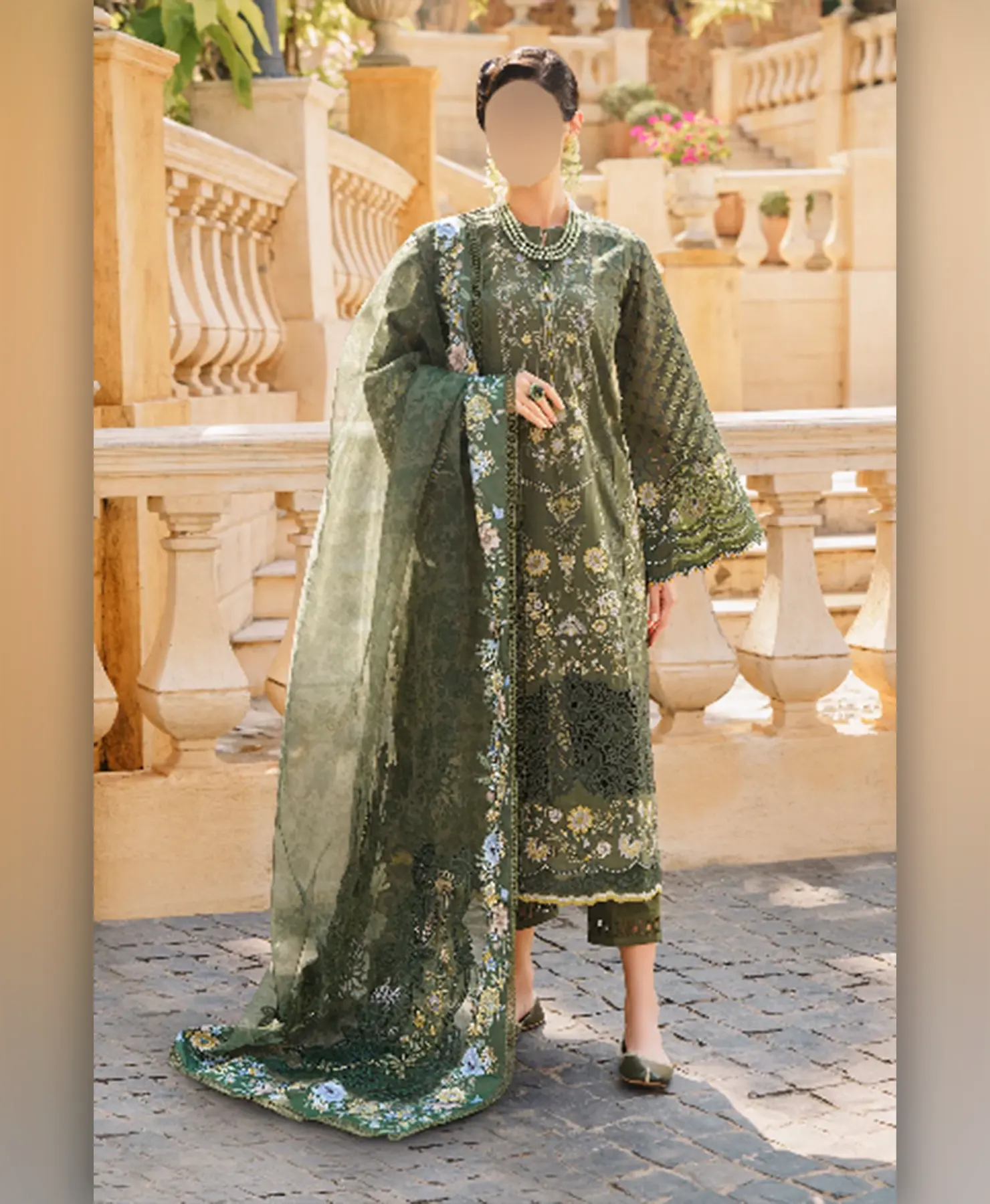 Luxury Green by Nayab Fashion Bridal Dress Ladies Fashion Unstitched Women's Clothing