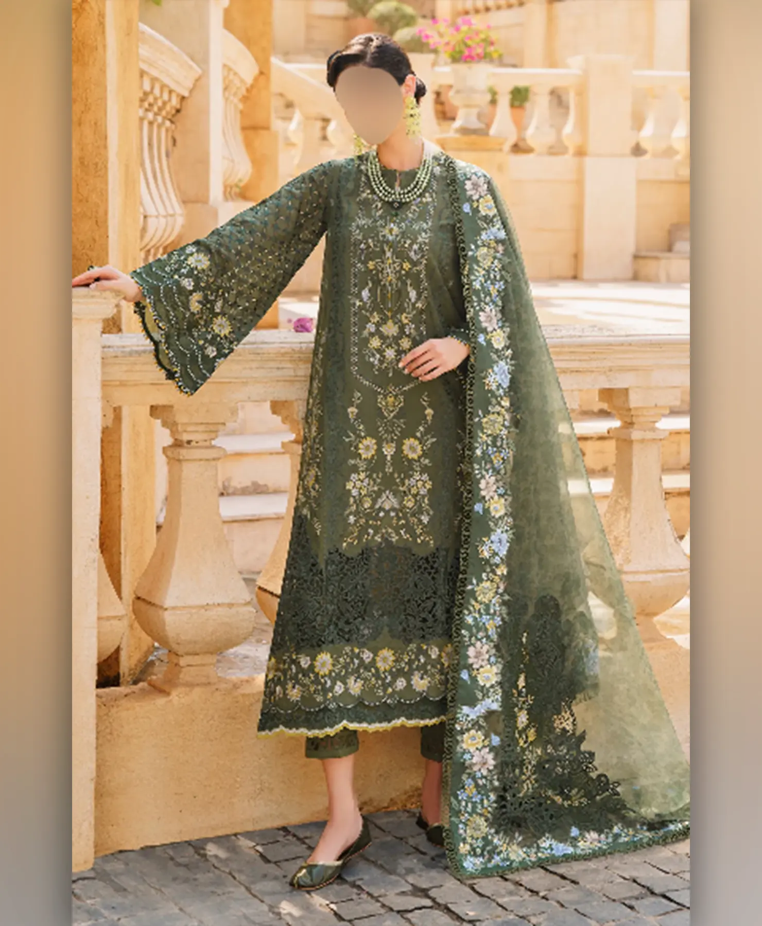 Luxury Green by Nayab Fashion Bridal Dress Ladies Fashion Unstitched Women's Clothing