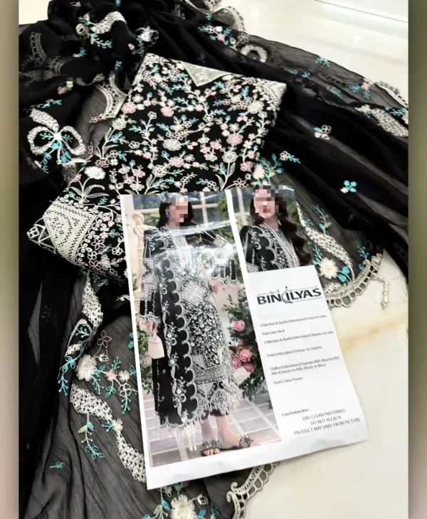 Bin Black by Nayab Fashion Bridal Dress Ladies Fashion Unstitched Women's Clothing