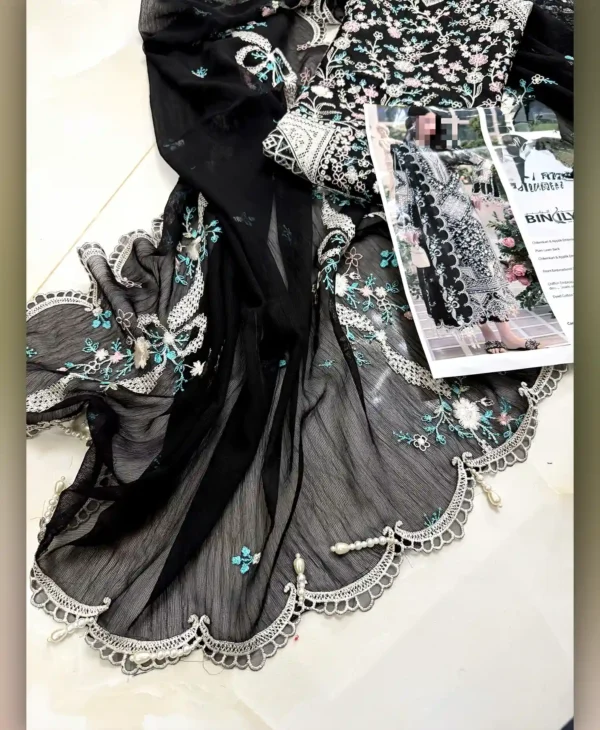 Bin Black by Nayab Fashion Bridal Dress Ladies Fashion Unstitched Women's Clothing