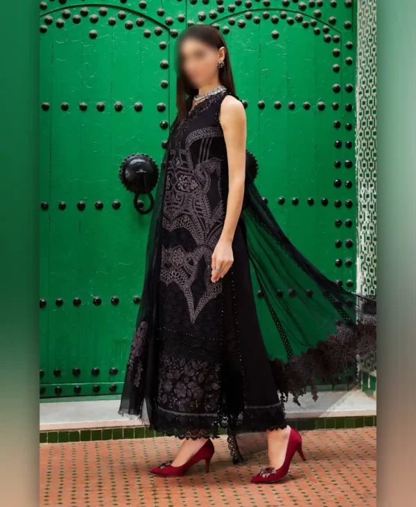 Black Gray Bareeza by Nayab Fashion Bridal Dress Ladies Fashion Unstitched Women's Clothing