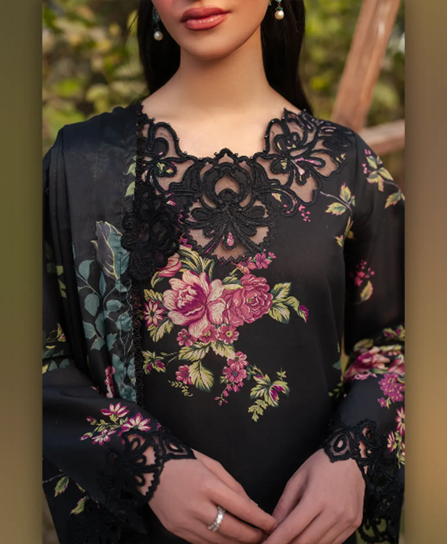 Black IZ by Nayab Fashion Bridal Dress Ladies Fashion Unstitched Women's Clothing