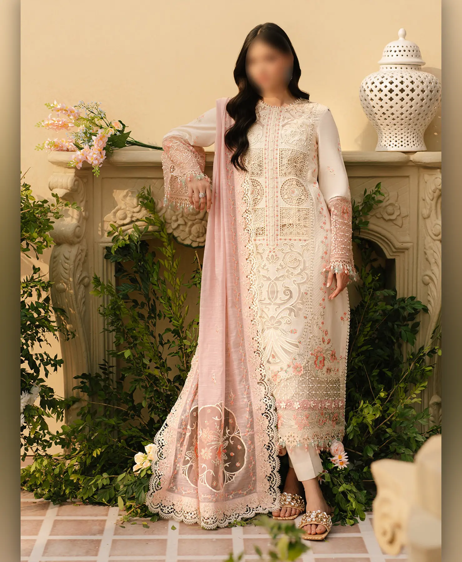 Cream Town by Nayab Fashion Bridal Dress Ladies Fashion Unstitched Women's Clothing