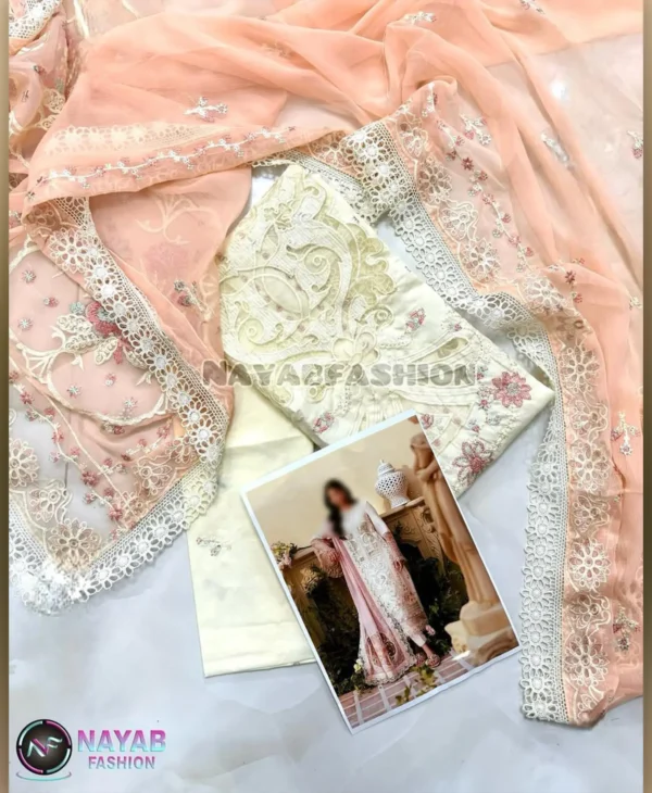 Cream Town by Nayab Fashion Bridal Dress Ladies Fashion Unstitched Women's Clothing
