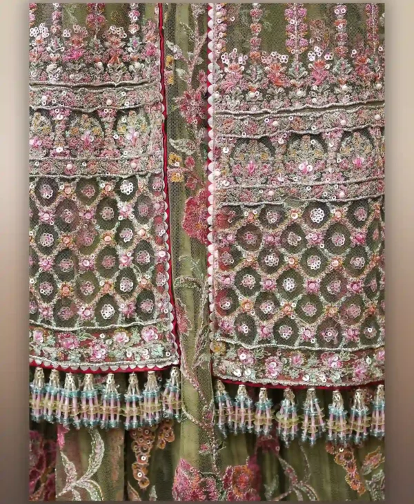 Olive Crystal by Nayab Fashion Bridal Dress Ladies Fashion Unstitched Women's Clothing