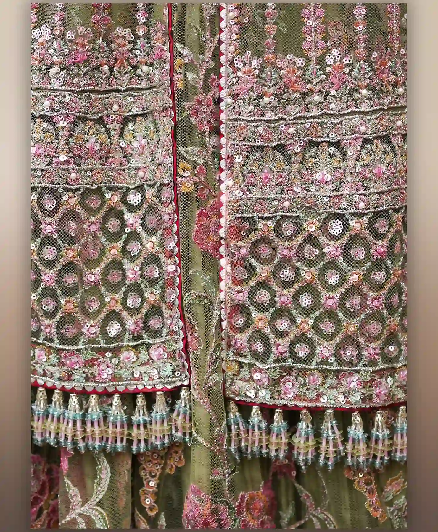Olive Crystal by Nayab Fashion Bridal Dress Ladies Fashion Unstitched Women's Clothing