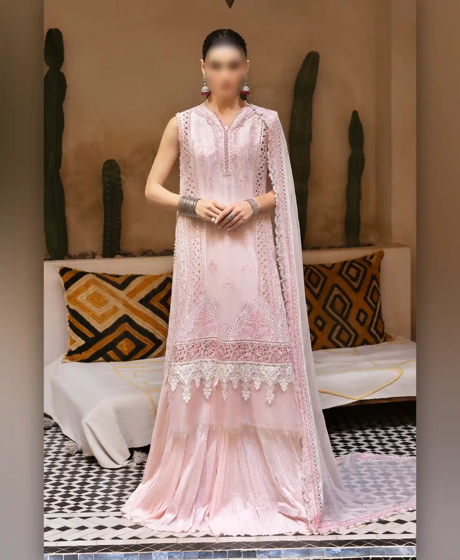 Pink MB25 by Nayab Fashion Bridal Dress Ladies Fashion Unstitched Women's Clothing