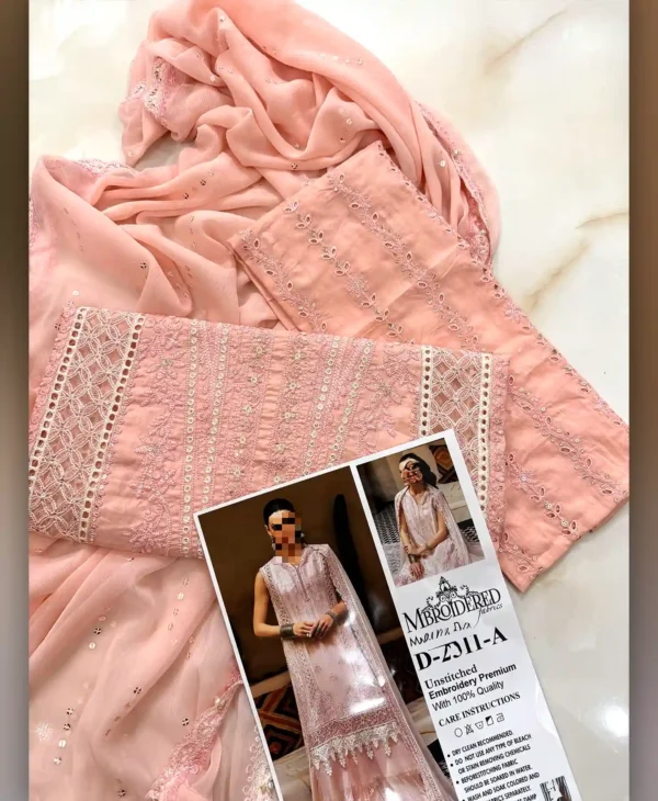 Pink MB25 by Nayab Fashion Bridal Dress Ladies Fashion Unstitched Women's Clothing