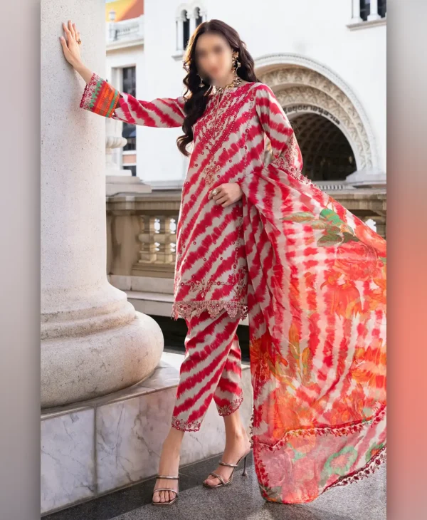 Red Zabra Print by Nayab Fashion Bridal Dress Ladies Fashion Unstitched Women's Clothing