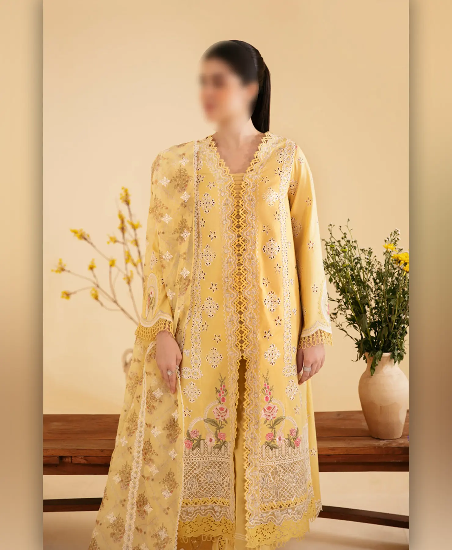 Yellow Qlmkr by Nayab Fashion Bridal Dress Ladies Fashion Unstitched Women's Clothing