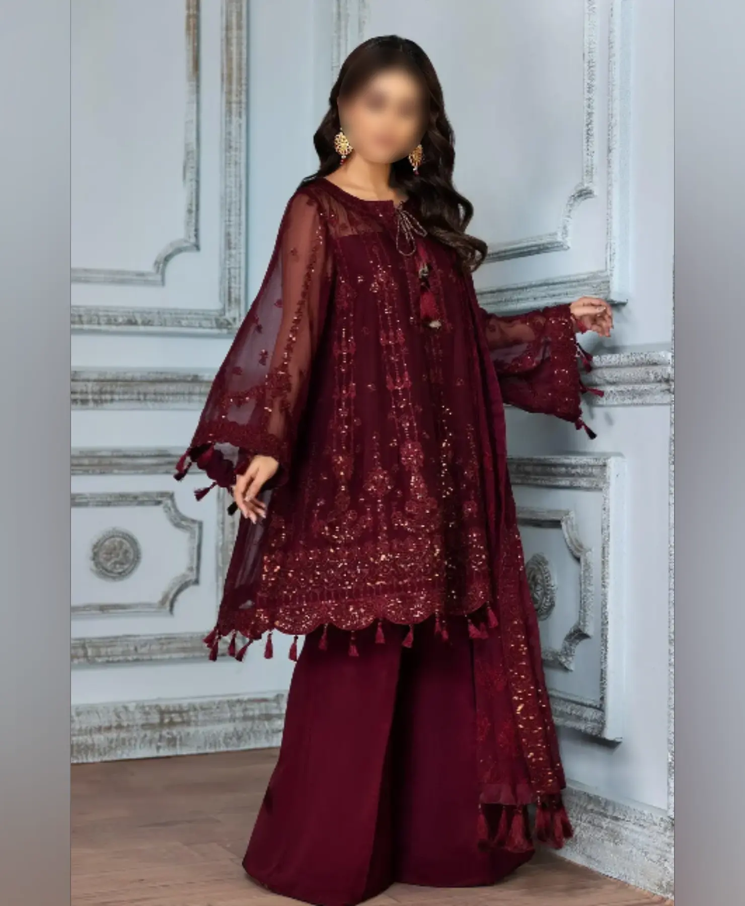 Alizehh Mahroon by Nayab Fashion Bridal Dress Ladies Fashion Unstitched Women's Clothing