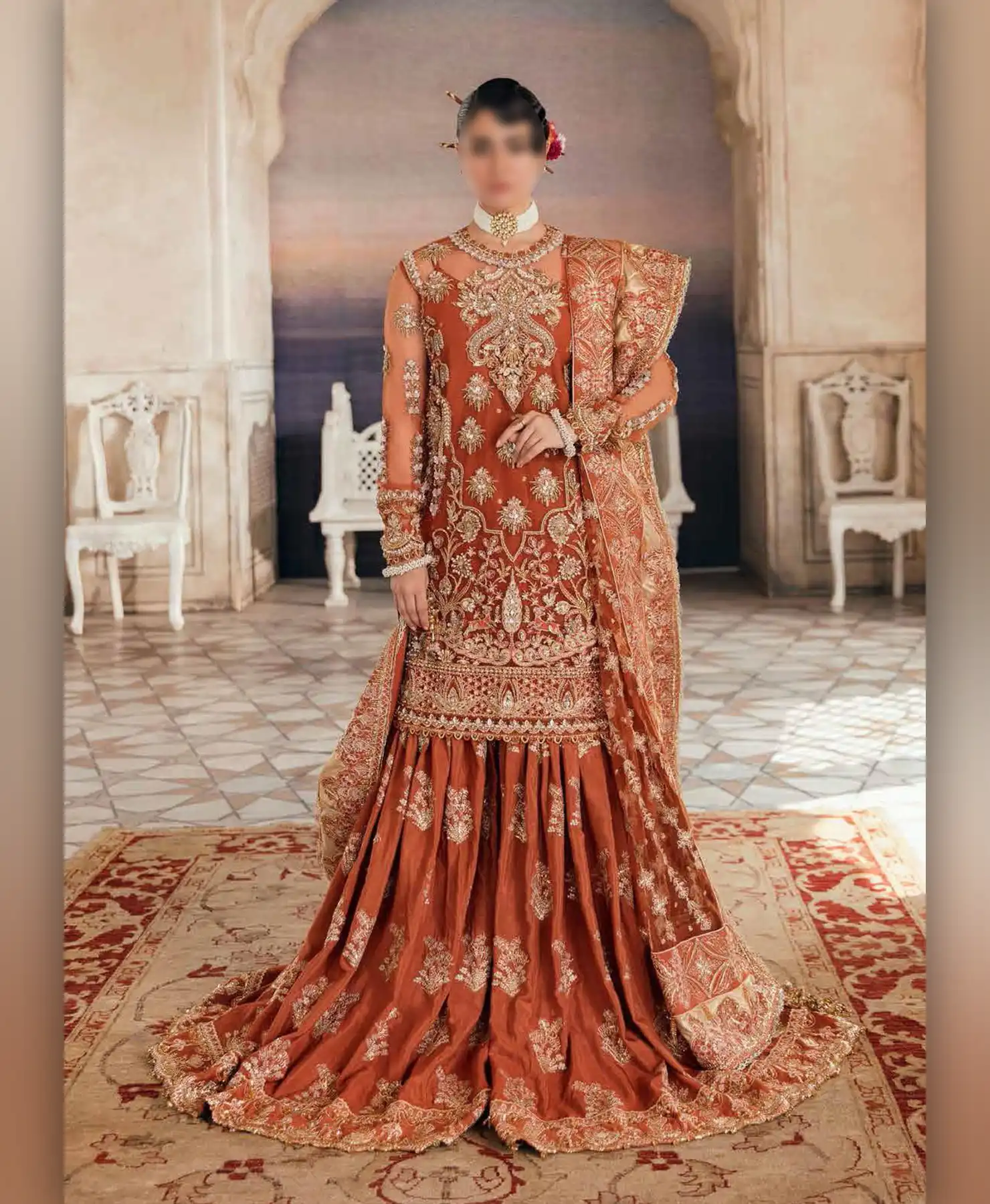Rusty Luxurious by Nayab Fashion Bridal Dress Ladies Fashion Unstitched Women's Clothing