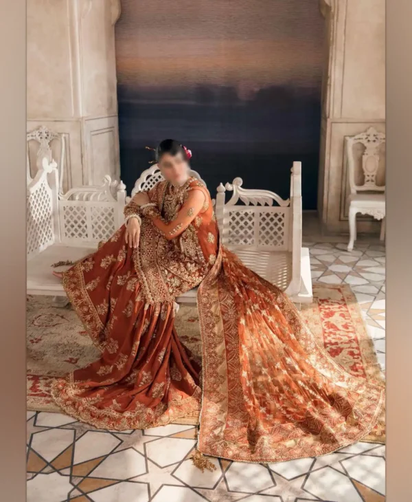 Rusty Luxurious by Nayab Fashion Bridal Dress Ladies Fashion Unstitched Women's Clothing