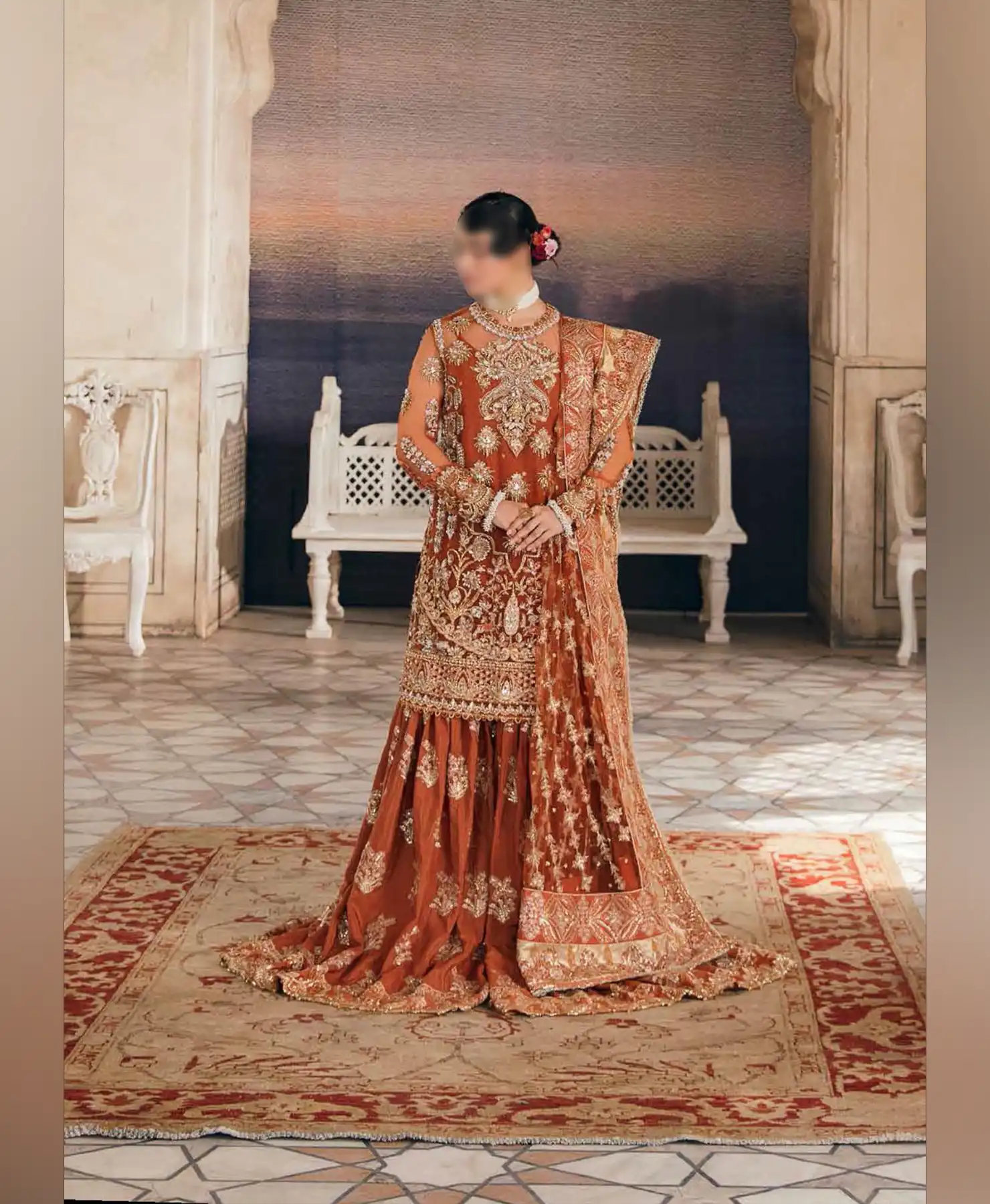 Rusty Luxurious by Nayab Fashion Bridal Dress Ladies Fashion Unstitched Women's Clothing
